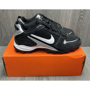Nike Land Shark Legacy Mid, Black/White Mens Size 12 Football Cleats